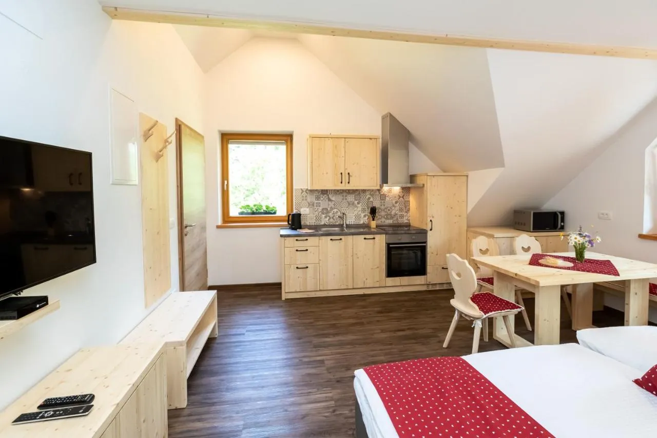 Apartma D: dnevni prostor s kuhinjo